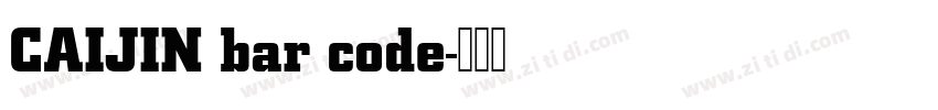 CAIJIN bar code字体转换